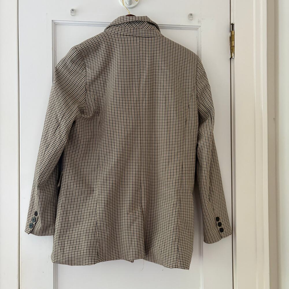 Joie houndstooth double-breasted Blazer Brown Size Medium - Picture 4 of 8